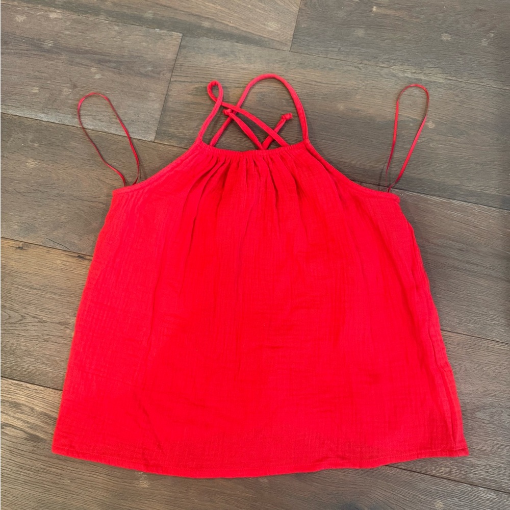 Copper Key Bright Red Kids Tank Top
